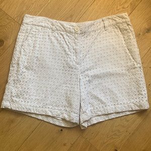 Ann Taylor Loft cotton eyelet shorts